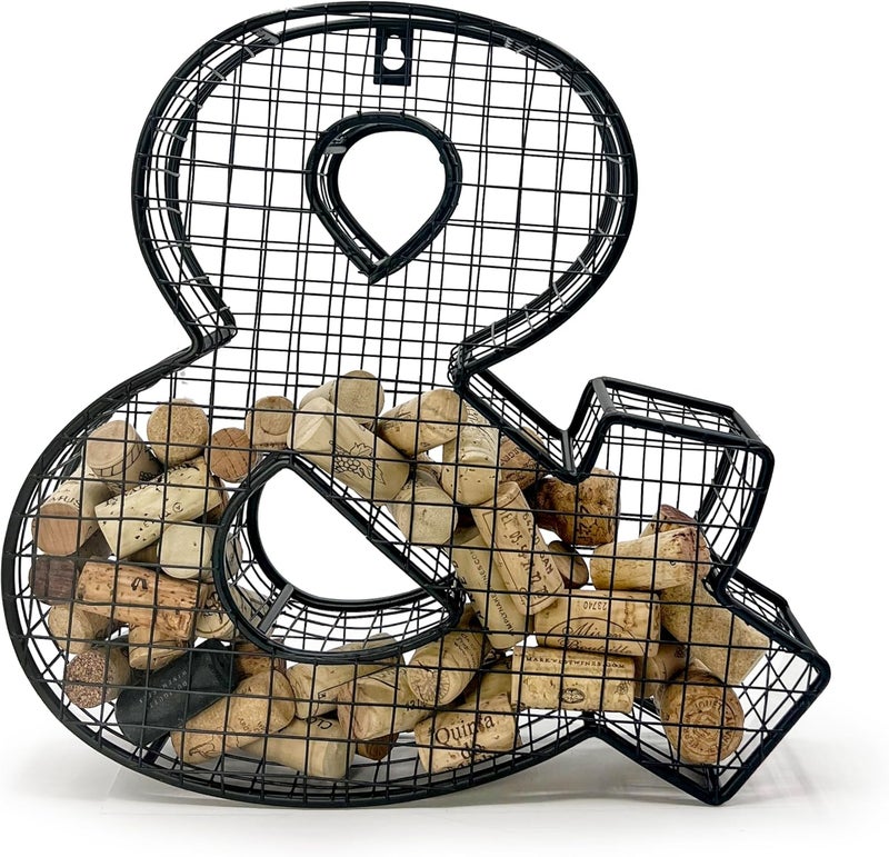 Oeno Wine Cork Holder Metal Display Collector Full Alphabet Display Letters & More (&) - Image 1